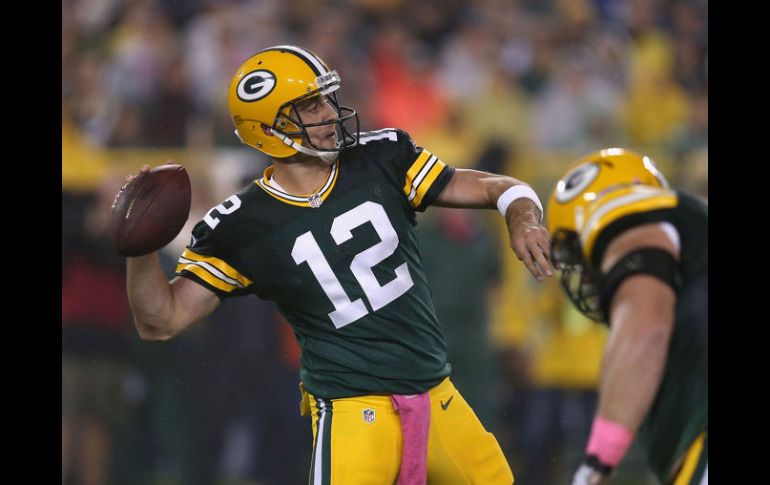 El mariscal de campo de Green Bay, Aaron Rodgers, durante el partido ante los Minnesota. AFP /  J. Daniel