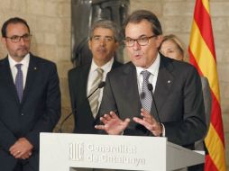 Artur Mas asegura que 'pueden intentarlo todo para acallar la voz de los catalanes, pero no lo conseguirán'. EFE / M. Pérez