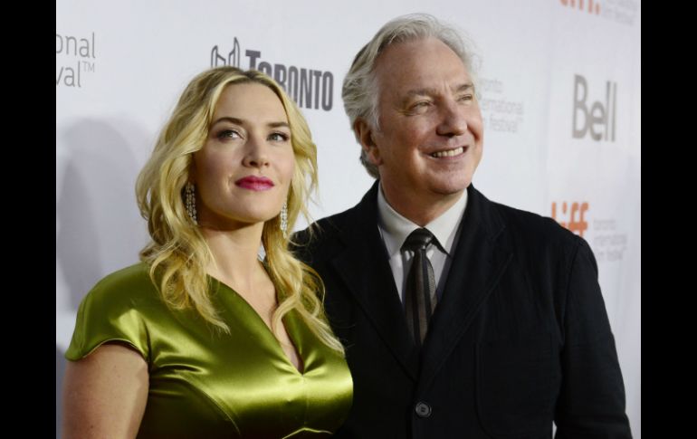 Kate Winslet y Alan Rickman en la presentación de 'Un poco de caos' en la última edición del Festival Internacional de Cine de Toronto. AP / ARCHIVO