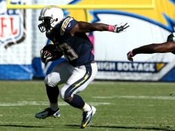 El gran día del running back novato Branden Oliver incluyó sus primeras dos anotaciones en la NFL. AFP / S. Dunn