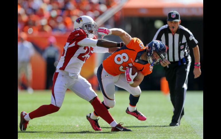 Wes Welker, receptor abierto de los Broncos de Denver, fue suspendido cuatro partidos de temporada regular debido al uso de anfetaminas AFP / J. Edmonds