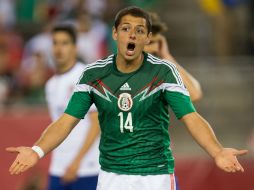 Javier Hernández, jugador del Real Madrid, tiene dos tantos en lo que va de la temporada española. MEXSPORT / ARCHIVO.