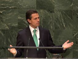 Peña Nieto afirma que la paz, la justicia, la libertad, y el ejercicio de los derechos constituyen priorirades de las instituciones. NTX / ARCHIVO