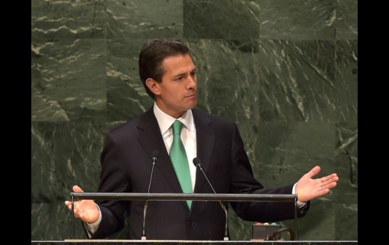 Peña Nieto afirma que la paz, la justicia, la libertad, y el ejercicio de los derechos constituyen priorirades de las instituciones. NTX / ARCHIVO