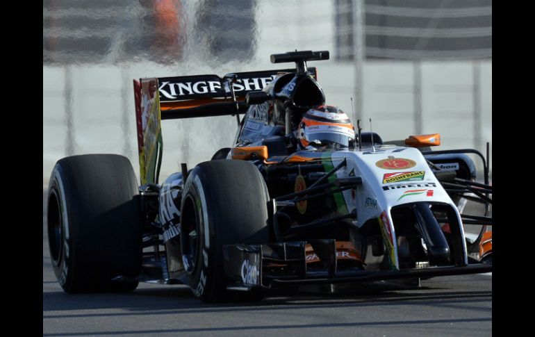 Mientras entrena Hülkenberg para el circuito de Sochi. AFP / Y. Kadobnob