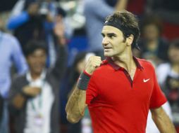 ''Hice muy buen partido y al final bastó con eso'', declara Roger Federer tras su triunfo. EFE / D. Azubel