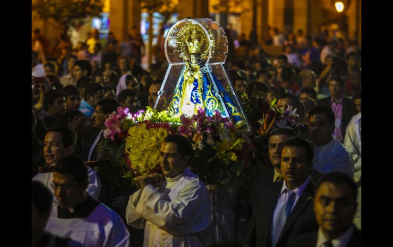 Después de una misa en la explanada del Instituto Cultural Cabañas, comenzó la pregrinación hacia la Catedral Metropolitana. EL INFORMADOR / F. Atilano