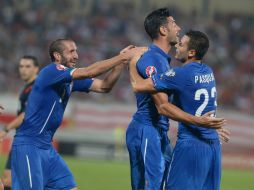 El gol de Italia estuvo a cargo de Graziano Pellé en el minuto 23 del partido. AFP / M. Mirabelli.