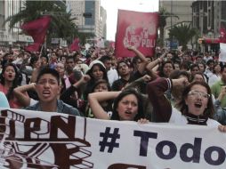 Los estudiantes se movilizarán después a la sede de la SEP, según se informó desde ayer. SUN / ARCHIVO