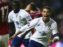 CR7 celebra el gol definitorio un partido que estuvo muy cerca de ser empate. EFE / M. Cruz