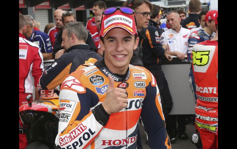 Márquez logra su décimo segunda pole de la temporada, e iguala el récord de los australianos Mick Doohan y Casey Stoner. AP / R. Griffith