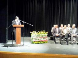 Eduardo Almaguer Ramírez en la inauguración del Segundo Foro Internacional Guadalajara 2014. TWITTER / @ealmaguerr