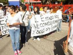 La manifestación inició en la plaza principal de la ciudad. ESPECIAL / Centro Universitario de Lagos