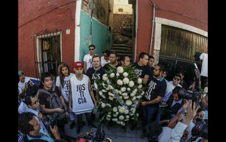 Estudiantes de la UdeG protestan en Guanajuato por la muerte de uno de los suyos. EL INFORMADOR / A. Hernández