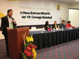 Guerrero Fausto rindió su último informe de actividades ante consejeros estatales. FACEBOOK / PRD Jalisco