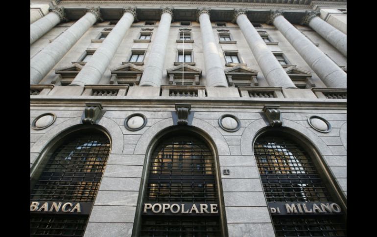 Una vista de una 'Banca Popolare di Milano' sucursal bancaria en Milán, Italia. AP / L. Bruno