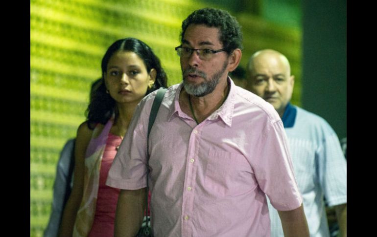 Pastor Alape, comandante de la guerrilla, en su llegada al Palacio de Convenciones de La Habana. AFP / Y. Lage