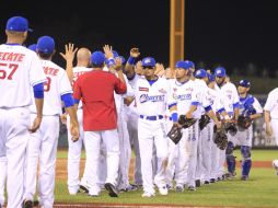 Los Charros de Jalisco celebran tras la victoria obtenida esta semana ante los Yaquis de Ciudad Obregón.  / ARCHIVO