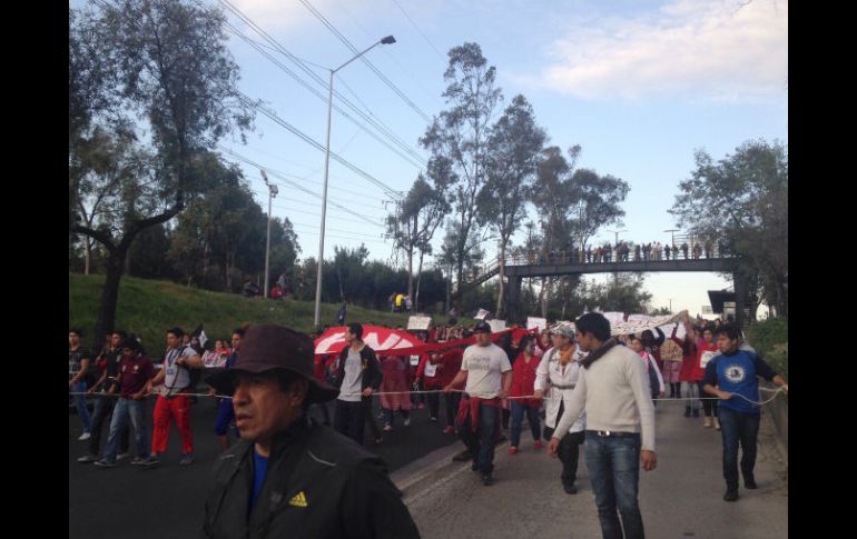 Los estudiantes realizaron bloqueos intermitentes en algunas avenidas. SUN / M. León