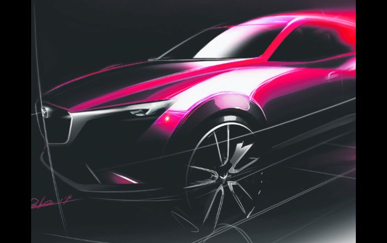 El teaser del diseño permite ver el último vehículo de la actual generación de productos con diseño. ESPECIAL / CORTESÍA MAZDA