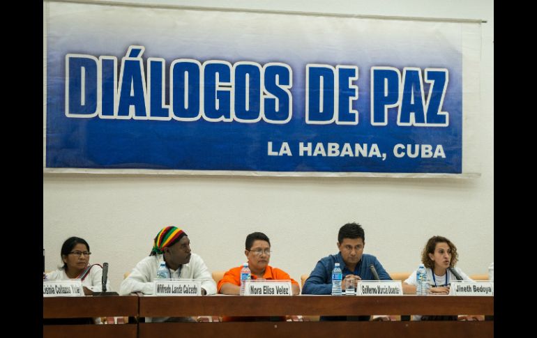 Los integrantes de la mesa de diálogo en Cuba, son la cuarta delegación de las víctimas del conflicto armado. AFP / A. Roque