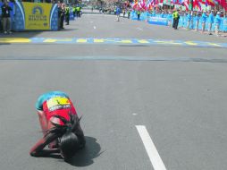 La fondista keniana Rita Jeptoo tras ganar el maratón de Boston este año. Ha triunfado dos veces seguidas. AP / ARCHIVO