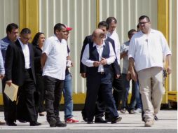 El procurador Jesús Murillo Karam se reúne con los padres de los alumnos en Chilpancingo. AFP / J. Guerrero