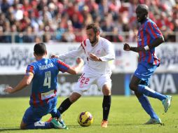 Sevilla es quinto lugar en la liga debido a este pequeño resbalón. AFP / C. Quicler