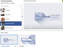 Se elige al contacto al cual se le quiere 'agradecer' y de manera automática, se despliegan las fotografías del usuario con este. ESPECIAL / Facebook