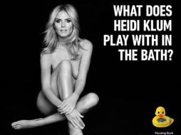 En una de las imágenes difundidas se le puede ver totalmente desnuda. TWITTER / @heidiklum