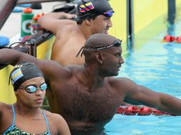 Ayer, los equipos de Venezuela y Bahamas entrenaron en el Centro Acuático Leyes de Reforma. NTX / G. Durán