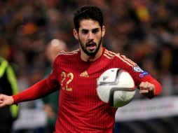 Isco estrenó la portería bielorrusia a los 18 minutos del partido. AFP / C. Quicler