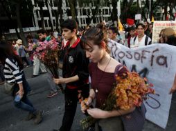 Estudiantes se manifestaron contra los hechos violentos en Ciudad Universitaria. SUN / J. Boite