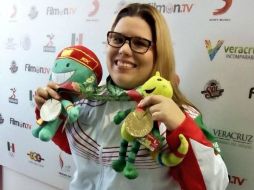 La atleta también obtiene la medalla de plata en la prueba por equipos en la rama femenil. TWITTER /  @CONADE