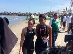 Oro y bronce para las mexicanas Monserrat Ortuño y Zaira Castañeda, en la prueba de maratón de natación. TWITTER / @COM_Mexico