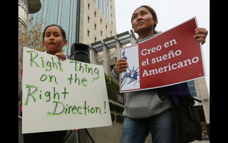 Cientos de ilegales se reunieron para agradecer al presidente Barack Obama. AP / R. Pedroncelli