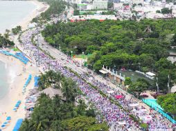 17 de octubre. Manifestación en Acapulco para exigir la aparición de los 43 normalistas de Ayotzinapa. AP /