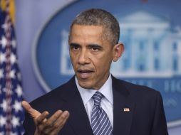 Barack Obama durante su mensaje tras la decisión del jurado investigador. EFE /