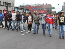 Los manifestantes caminan por el Paseo de la Reforma en la Ciudad de México. NTX / ARCHIVO