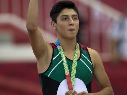 Vargas se suma a la lista de medallistas centroamericanos en la gimnasia de trampolín. MEXSPORT / O. Aguilar