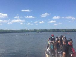 Al final de la contienda México no pudo con el ritmo de Cuba y registró 5:50.91 minutos por 5:45.10 de Cuba. TWITTER / @JVeracruz2014