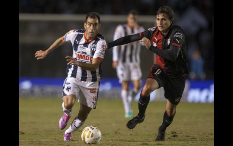 El mediocampista de Monterrey, 'Chelito' Delgado dice que fue importante la visita de los dirigentes a los jugadores. AFP / ARCHIVO