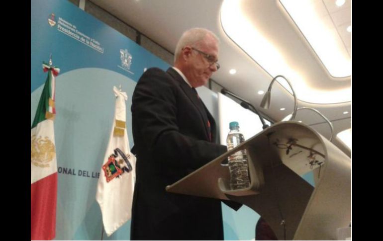 El presidente de la FIL, Raúl Padilla, durante la ceremonia de inauguración del encuentro libre. TWITTER / ‏@CANAL44TV