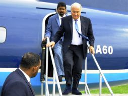 Blatter se negó a comentar sobre la investigación de corrupción que les persigue. AFP / STR