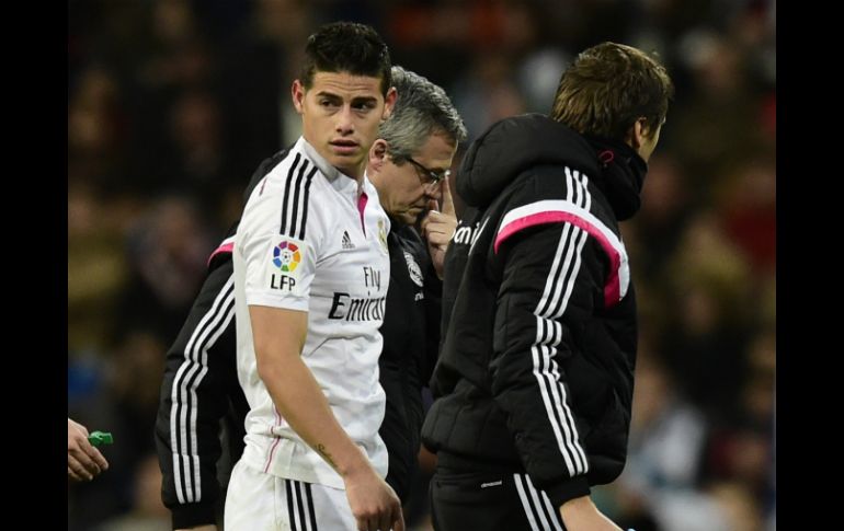 James pidió el cambio apenas iniciada la segunda parte del partido frente al Celta. AFP / J. Soriano