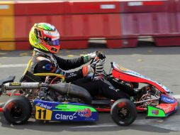 Pérez Mendoza participó en tres carreras ayer en la explanada del Estadio Omnilife, dentro del evento GPI Karting que este día termina. EL INFORMADOR / M. Vargas