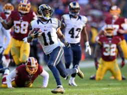 El receptor Tavon Austin regresa un despeje de 78 yardas para una anotación. AFP / P. Smith