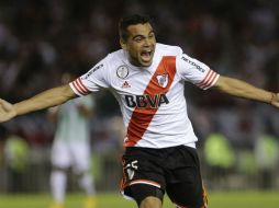 Gabriel Mercado celebra el gol que marcó para el equipo argentino. AP / V. Caivano