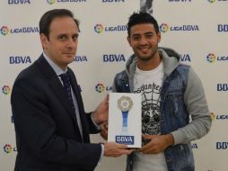 El delantero mexicano sigue con gran paso en la Liga BBVA. ESPECIAL / http://mex.laliga.es/