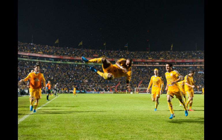 Tigres tiene la ventaja en la final tras vencer 1-0 a las Águilas. MEXSPORT / J. Martínez